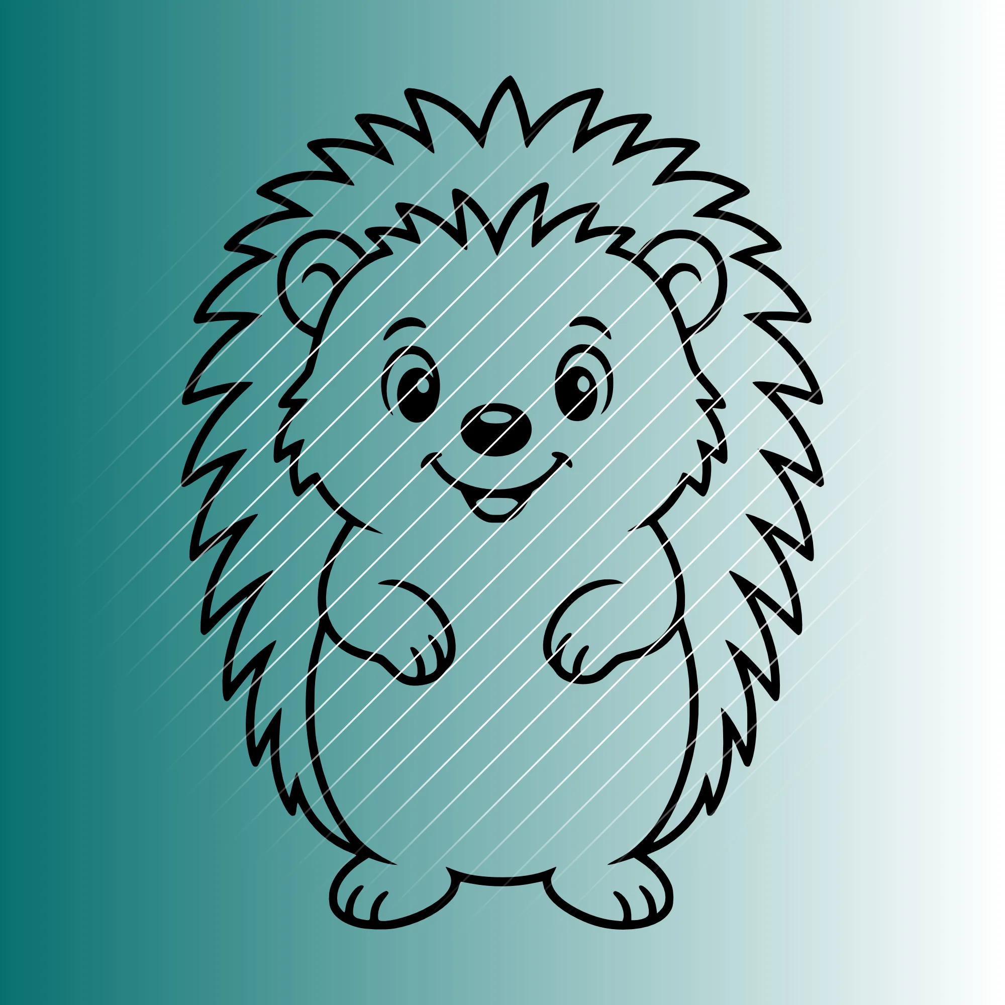 Happy Igel #3 | Plotterdatei SVG & PNG