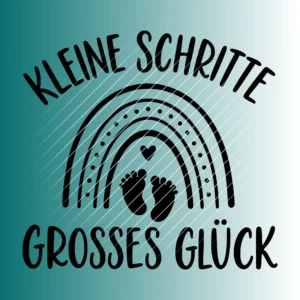 Kleine Schritte, großes Glück #2 | Plotterdatei SVG & PNG